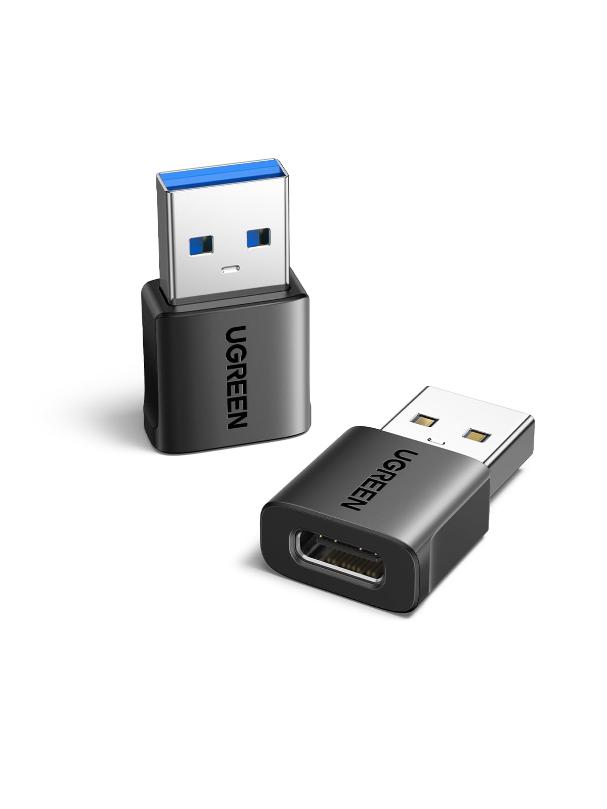 UGREEN USB to USB C Adapter 3Pack, USB C Female to USB Male Adapter 10Gbps Type C Converter for iPhone 17 16 15 14 13 Plus Pro Max,iPad Air Mini 6 7,Samsung Galaxy S23 S24,iPad Air,Black