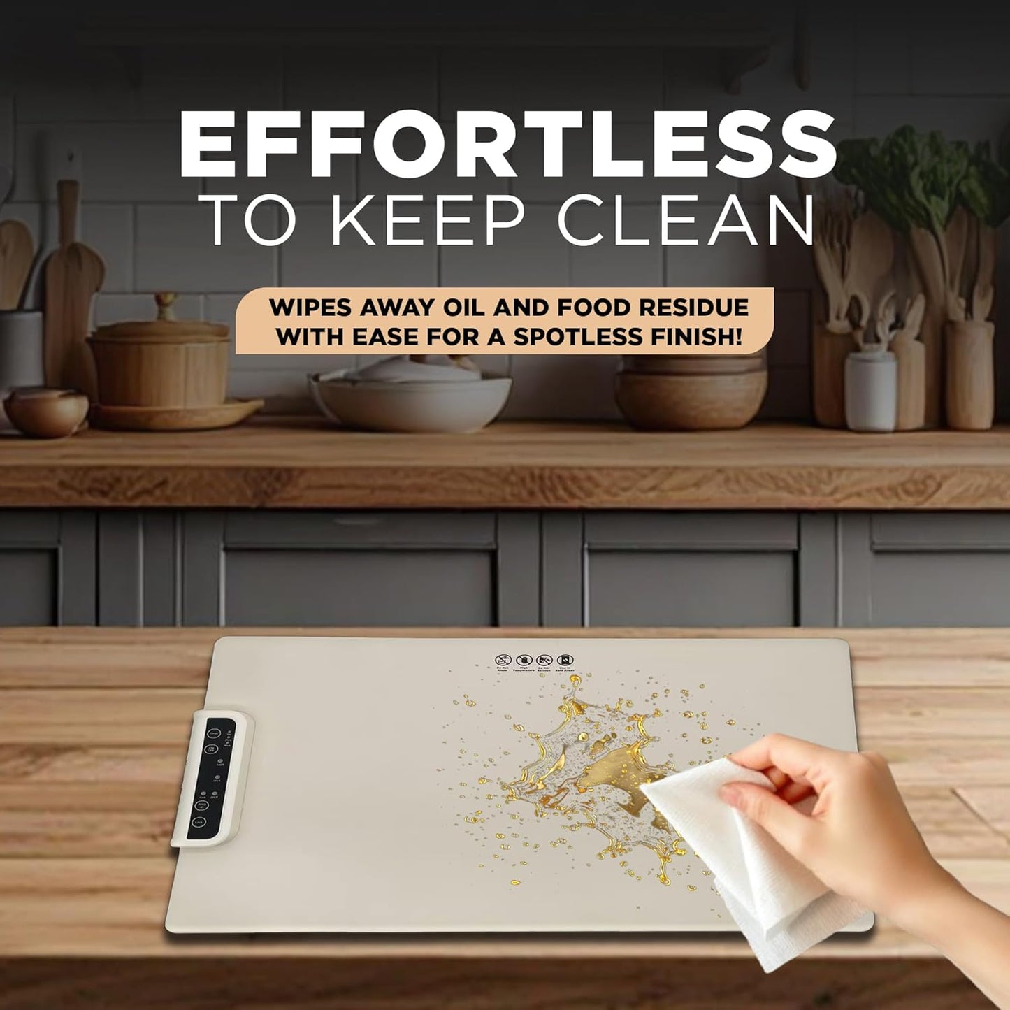 Electric Warming Mat for Food (24.8" x 15.7") | Food Warming Mat for Countertop with 3 Temperature Settings | Heating Mat for Food for Buffets Party, Dinner & Holiday Gatherings