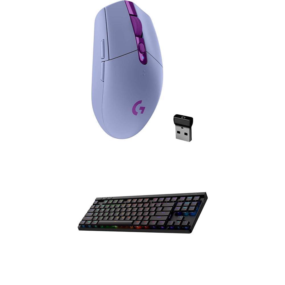 Logitech G305 Lightspeed Wireless Gaming Mouse, Hero Sensor, 12,000 DPI, Lightweight, 6 Programmable Buttons, 250h Battery, On-Board Memory, Compatible with PC, Mac - Black