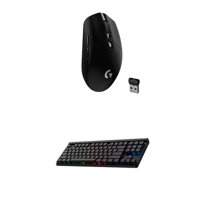 Logitech G305 Lightspeed Wireless Gaming Mouse, Hero Sensor, 12,000 DPI, Lightweight, 6 Programmable Buttons, 250h Battery, On-Board Memory, Compatible with PC, Mac - Black