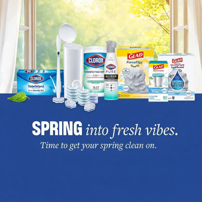 Clorox ToiletWand Toilet Cleaning Kit, ToiletWand, Caddy and 6 Refills, Pack of 6 (Pack May Vary)