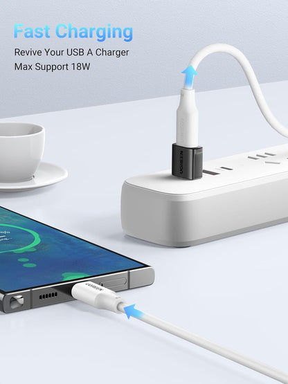 UGREEN USB to USB C Adapter 3Pack, USB C Female to USB Male Adapter 10Gbps Type C Converter for iPhone 17 16 15 14 13 Plus Pro Max,iPad Air Mini 6 7,Samsung Galaxy S23 S24,iPad Air,Black