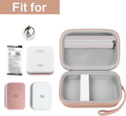 Case Compatible with Canon Ivy 2 Mini Photo Printer/for Kodak Step/for Ivy CLIQ+2 CLIQ 2, Mobile Wireless Bluetooth Instant Camera Printer Cover fits Photo Paper & Cable(Case Only)-Rose Gold