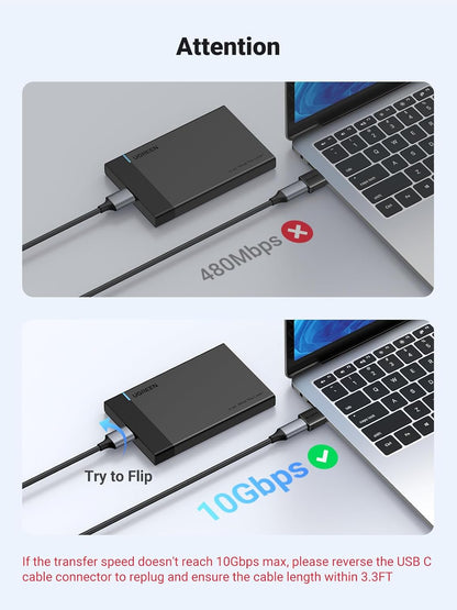 UGREEN USB to USB C Adapter 3Pack, USB C Female to USB Male Adapter 10Gbps Type C Converter for iPhone 17 16 15 14 13 Plus Pro Max,iPad Air Mini 6 7,Samsung Galaxy S23 S24,iPad Air,Black
