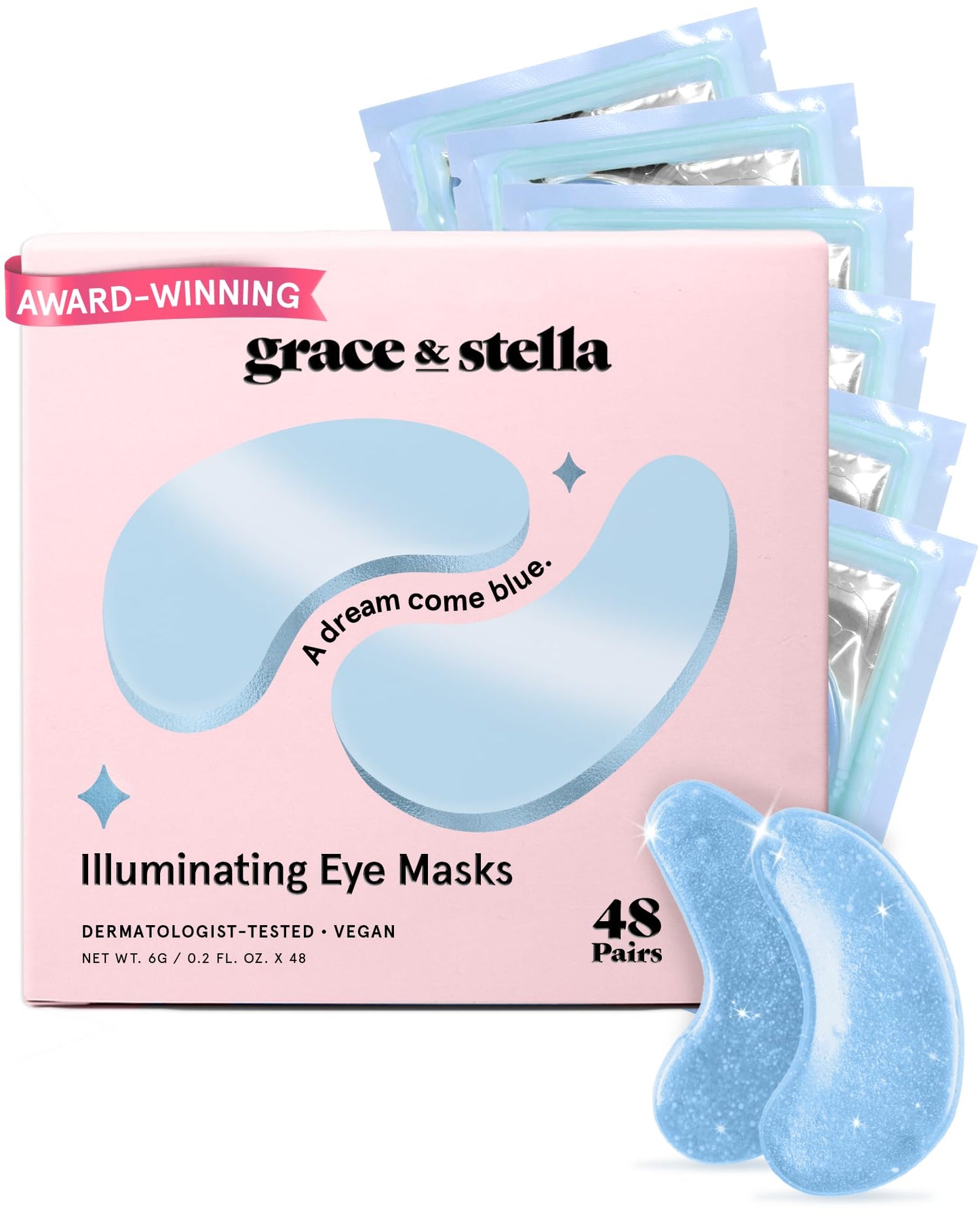 grace & stella Award Winning Under Eye Mask - Birthday Gifts for Women - Gel Eye Patches for Dark Circles, Puffy Eyes, Undereye Bags - Mothers Day Gifts for Mom - Vegan Self Care (24 Pairs, Gold)