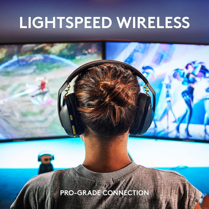 Logitech G435 Wireless Gaming Headset – Lightspeed + Bluetooth, Ultra-Light, Beamforming Mics, 40mm Drivers, Low-Latency, USB Receiver, Memory Foam Earcups, PC/PS5/PS4/Switch, Black, Bulk Packaging