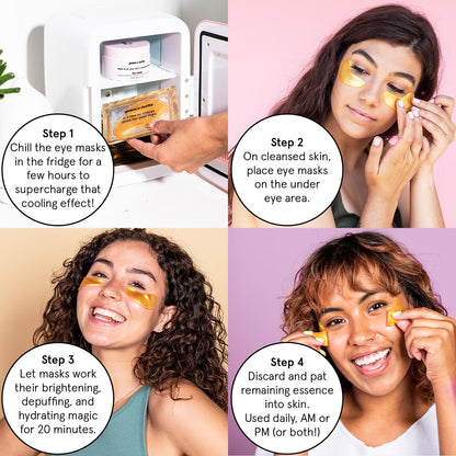 grace & stella Award Winning Under Eye Mask - Birthday Gifts for Women - Gel Eye Patches for Dark Circles, Puffy Eyes, Undereye Bags - Mothers Day Gifts for Mom - Vegan Self Care (24 Pairs, Gold)